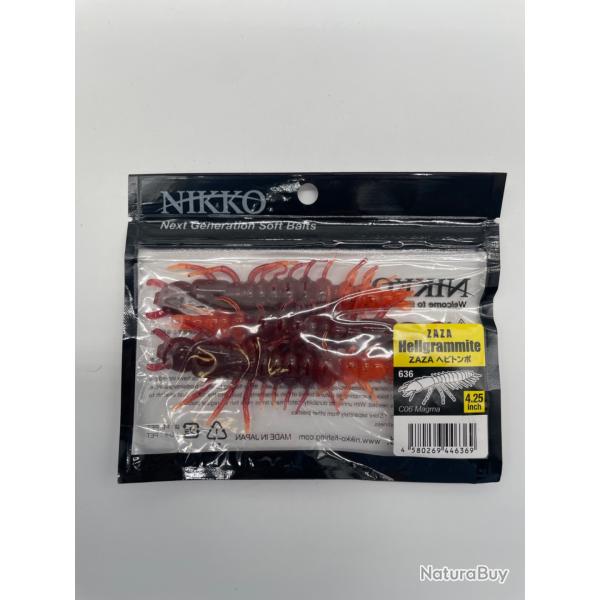 Leurre souple NIKKO Zaza hellgrammite 4,25" magma
