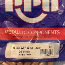 OGIVES PPU 45 (.458) SJFP 405gr par 20
