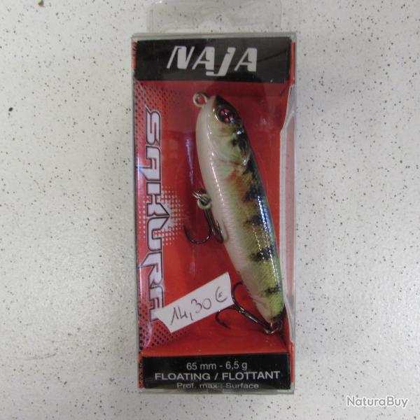 Leurre flottant SAKURA Naja, 65 mm, 6,5g, mod�le real life perche