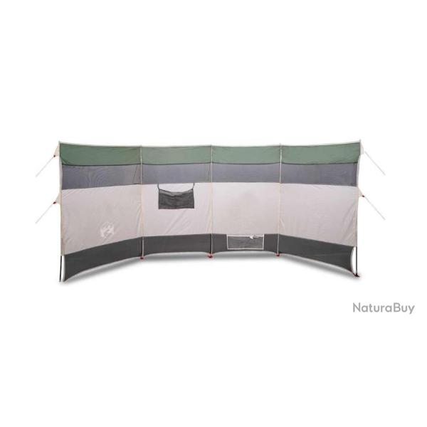 Brise-vent de camping vert imperm�able 510 x 153 cm pour protection ext�rieure