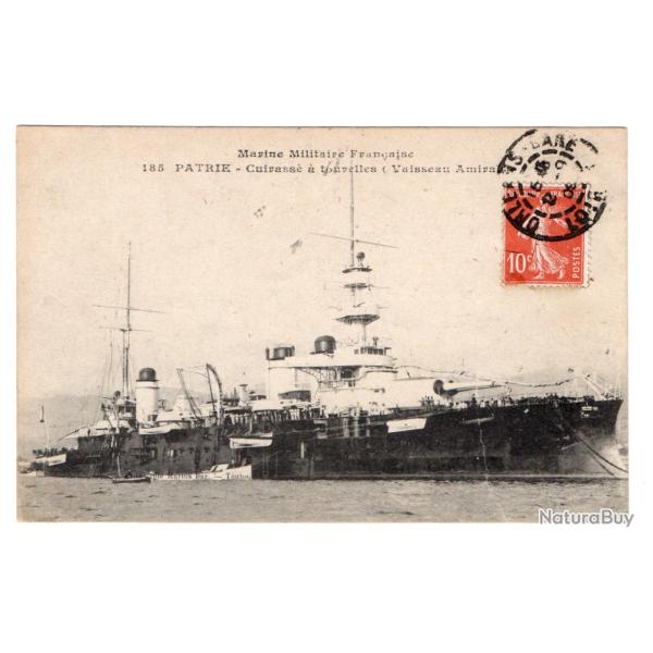 CPA -Marine Militaire Fran�aise -Patrie - cuirass� � Tourelles ( vaisseau-Amiral ) N�1047