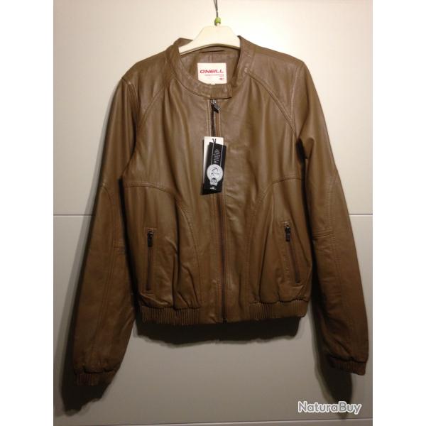 Blouson Veste Femme Cuir O'NEILL Taille Large NEUF
