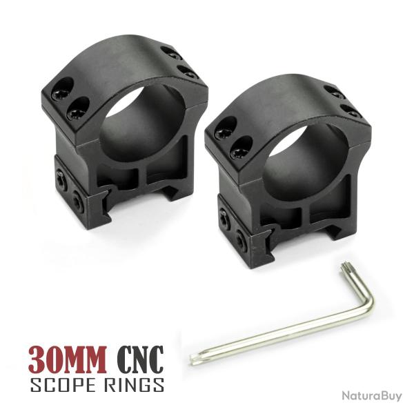 Anneaux DulScope pour lunette de vis�e moyenne, monture 6061-T6 -**30mm