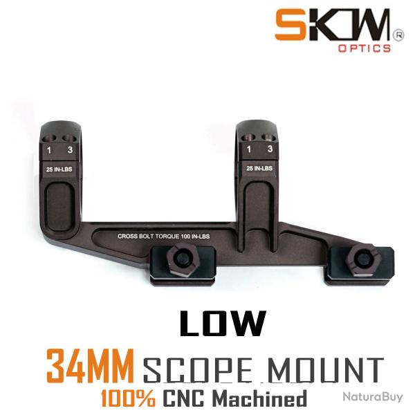 SKWoptics-anneaux de porte pour rails Picatinny -**34MM DARK SOIL-LOW  - LIVRAISON GRATUITE