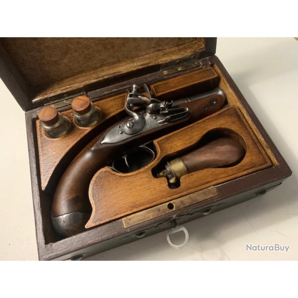 coffret pistolet silex 18�me