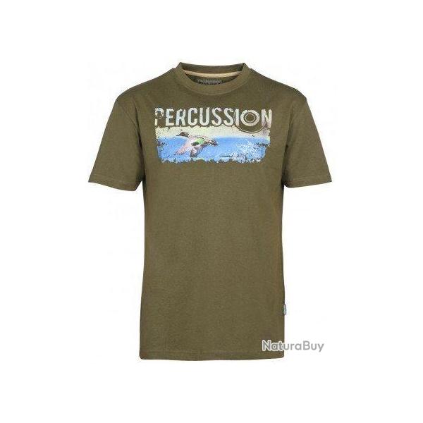 Tee shirt Canard kaki PERCUSSION