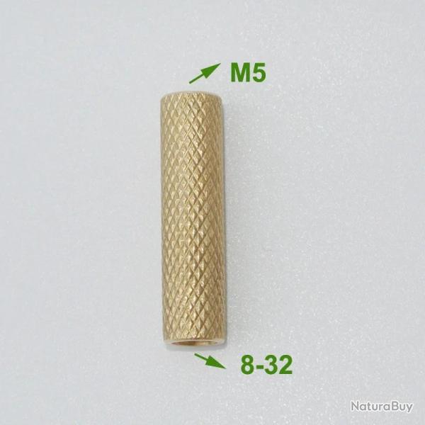 adaptateur double femelle pour baguette de nettoyage - 8-32 vers M5
