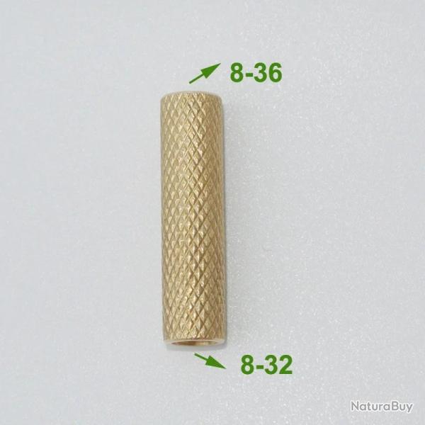 adaptateur double femelle pour baguette de nettoyage - 8-32 vers 8-36