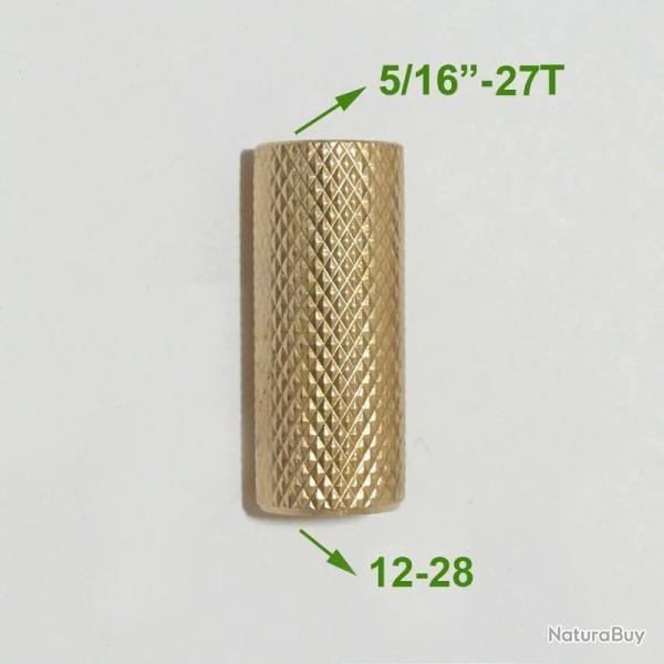 adaptateur double femelle pour baguette de nettoyage - 12-28 vers 5-16"-27T