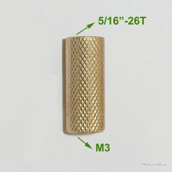 adaptateur double femelle pour baguette de nettoyage - M3 vers 5-16"-26T