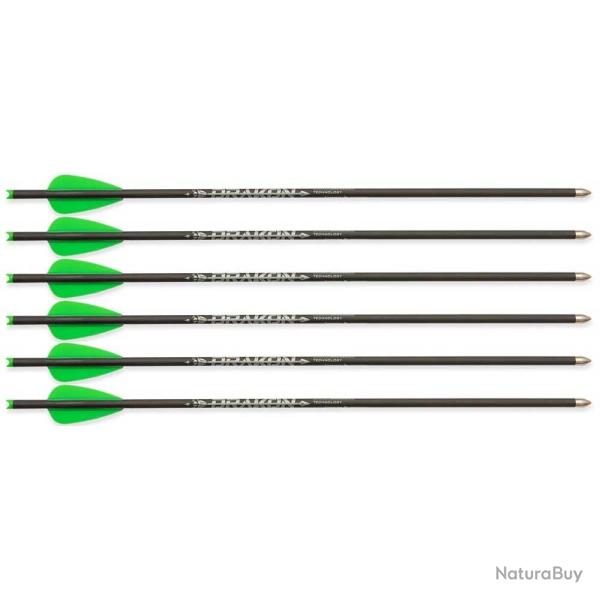 6 Fl�ches pour Arbal�te � poulies Junxing Drakon Vert