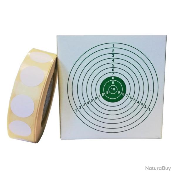 Gommettes blanches pour diam15mm boite de 1000