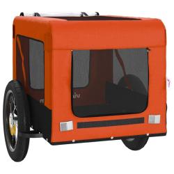Remorque chariot transport de v&eacute;lo pour animaux de compagnie Orange 02_0044345