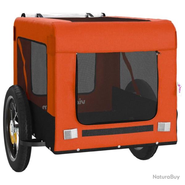 Remorque chariot transport de v�lo pour animaux de compagnie Orange 02_0044345