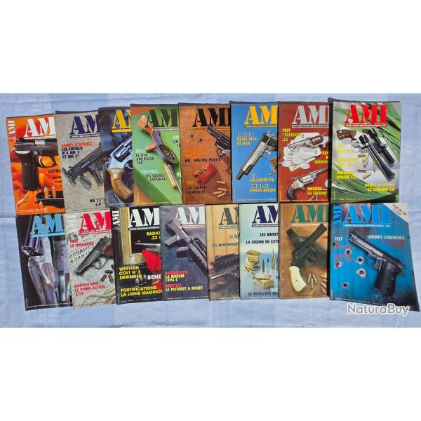 Lot de 16 revues AMI international des armes