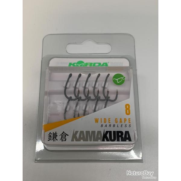 Hame�ons kamakura taille 8 wide gape barbless Korda
