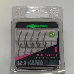 Hame&ccedil;ons kamakura taille 6 wide gape x micro barbed Korda