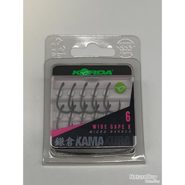 Hame�ons kamakura taille 6 wide gape x micro barbed Korda
