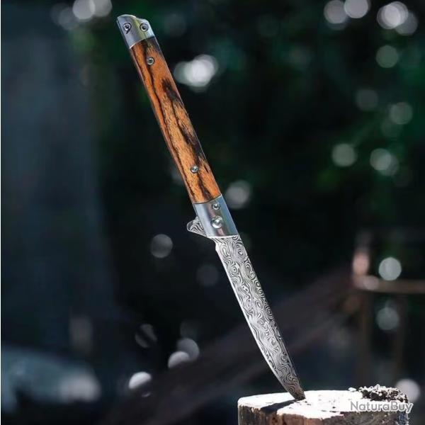 Magnifique Couteaux Pliant Bois et M�tal