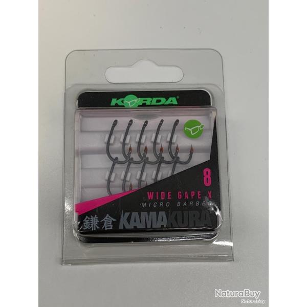 Hame�ons kamakura taille 8 wide gape x micro barbed Korda