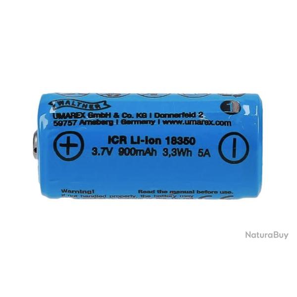 PILE POUR LAMPE "WALTHER" 18350 LI-ION 900 mAh