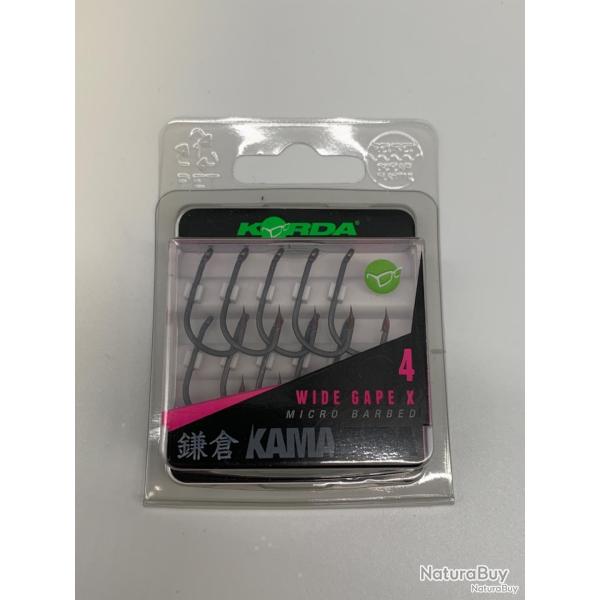 Hame�ons kamakura taille 4 wide gape x micro barbed Korda
