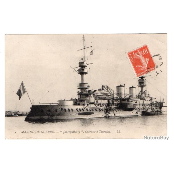 CPA - MARINE DE GUERRE-  La "Jaureguiberry " Cuirasse a Tourelles  N�224