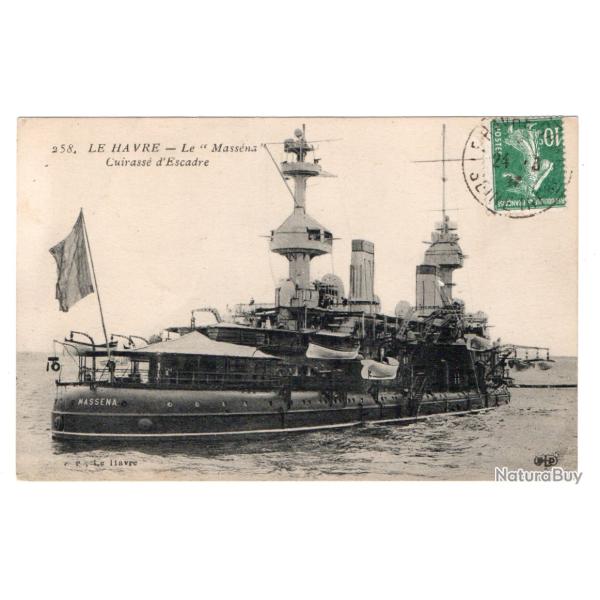 CPA - MARINE DE GUERRE-  LE HAVRE  "Massena" Cuirasse dESCADRE  N�311