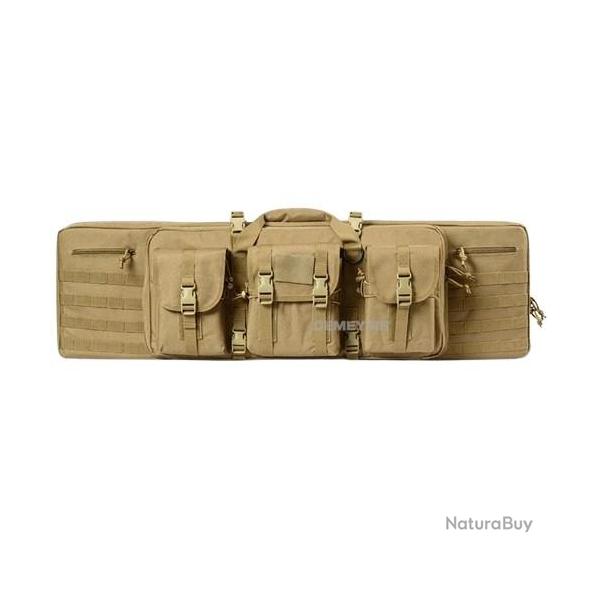 Sac de Transport Tactique  Double Fusil 2 Armes Syst�me MOLLE Rembourr� Verrouillable Chasse Tir K