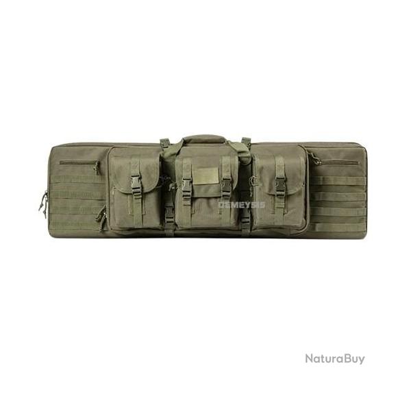 Sac de Transport Tactique 116 cm Double Fusil 2 Armes Syst�me MOLLE Rembourr� Verrouillable Chasse V