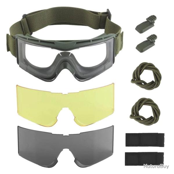 Masque balistique W810 OPS RG TACTICAL - Vert (pack)