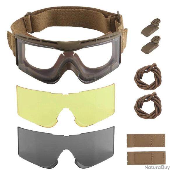 Masque balistique W810 OPS RG TACTICAL - Marron (pack)