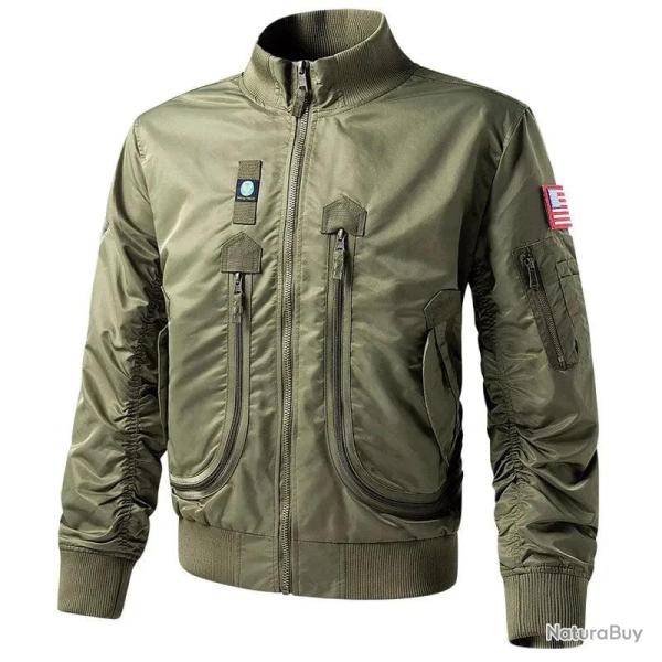 Veste de bombardier MA1 726 coupe vent Vert arm�e