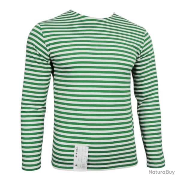 Marini�re TELNYASHKA� �cru et vert l iconique marini�re en coton