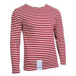 Marini&egrave;re Telnyashka russe rouge coton &eacute;pais. h&eacute;ritage militaire et confort unisexe