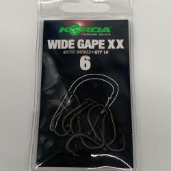 Hameçons wide gape x x micro barbed taille 6 Korda