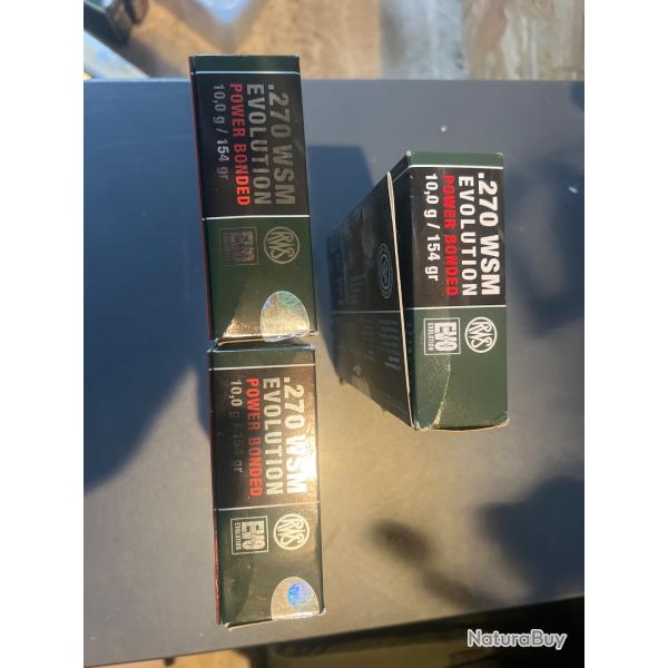 Munition 270 wsm �volution 154gr rws