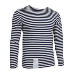 Telnyashka russe authentique en coton naturel marini&egrave;re navy