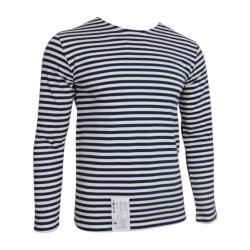 Telnyashka russe authentique en coton naturel marini&egrave;re navy