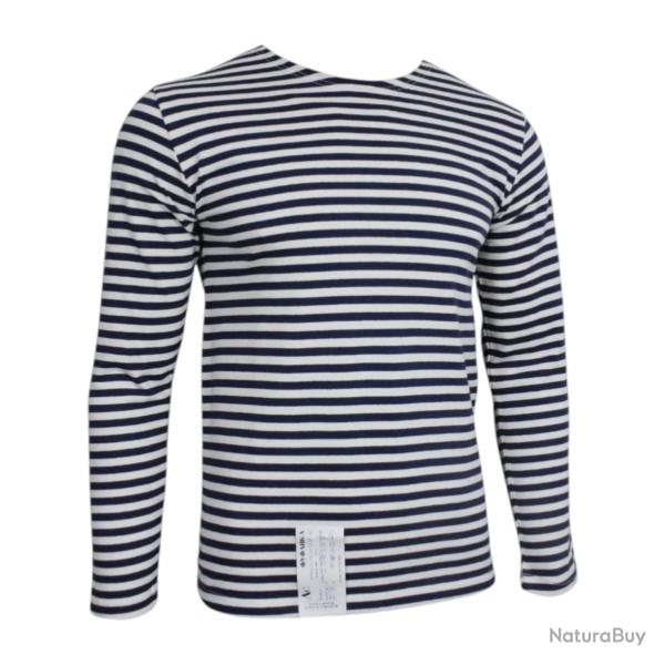 Telnyashka russe authentique en coton naturel marini�re navy