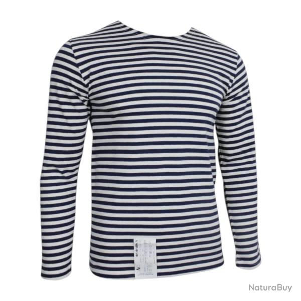 Telnyashka russe authentique en coton naturel marini�re navy