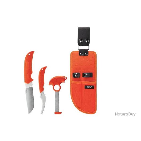 KIT D'OUTILS DE CHASSE "WALTHER" HUNTER KNIFE SET 2 - ORANGE