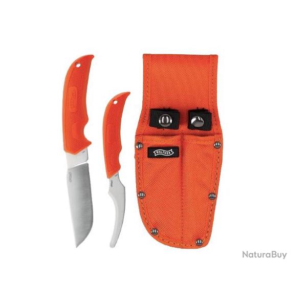 KIT D'OUTILS DE CHASSE "WALTHER" HUNTER KNIFE SET 3 - ORANGE