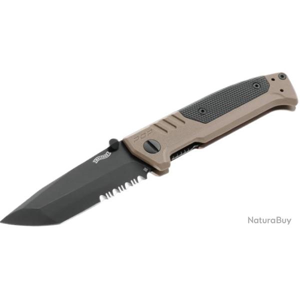 COUTEAU PLIANT "WALTHER" PDP TANTO FOLDER FDE - PARTIELLEMENT CRANTEE