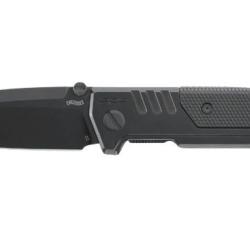 COUTEAU PLIANT "WALTHER" PDP STEEL FRAME SPEARPOINT BLACK