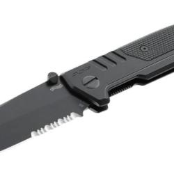 COUTEAU PLIANT "WALTHER" PDP STEEL FRAME TANTO BLACK