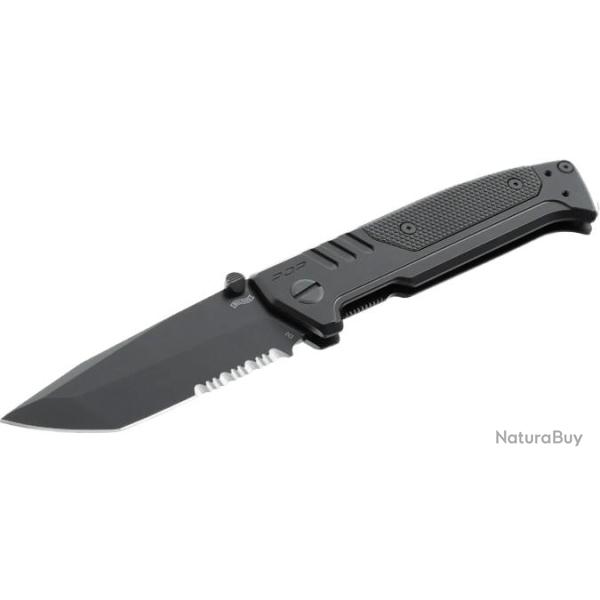 COUTEAU PLIANT "WALTHER" PDP STEEL FRAME TANTO BLACK