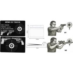 M&eacute;mo tireur sportif FFT en aluminium grav&eacute; au laser (Recto / Verso) + Porte badge tour de cou