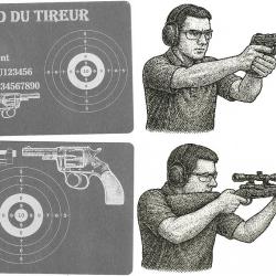 M&eacute;mo tireur sportif FFT argent&eacute; en aluminium grav&eacute; au laser (Recto / Verso)
