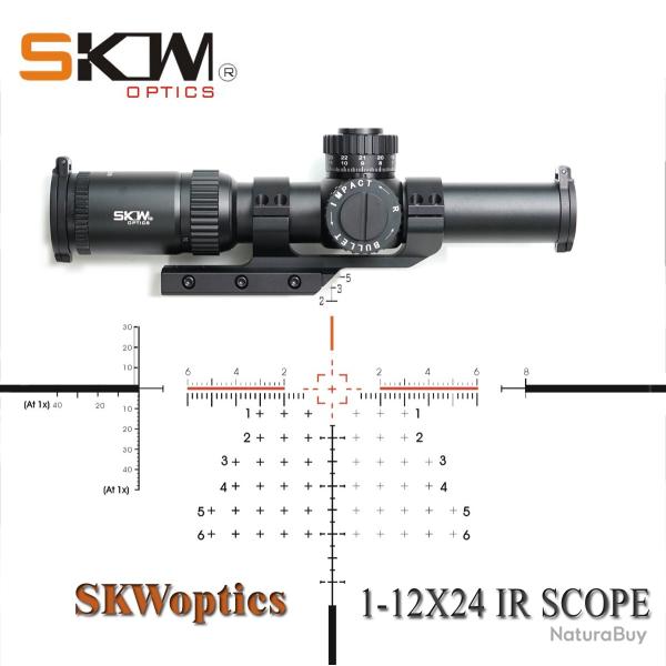 Lunette de vise SKWoptics1-12x26IR LIVRAISON GRATUITE !!!